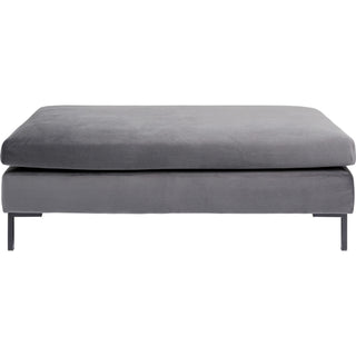 Stool Gianni Velvet Grey Black - DEKOR