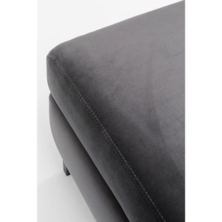 Stool Gianni Velvet Grey Black - DEKOR