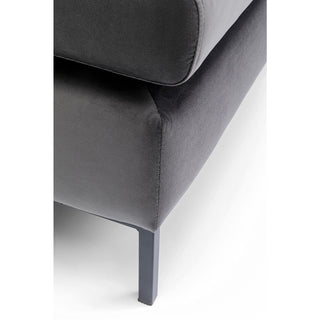 Stool Gianni Velvet Grey Black - DEKOR