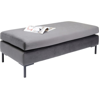 Stool Gianni Velvet Grey Black - DEKOR