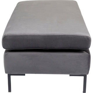 Stool Gianni Velvet Grey Black - DEKOR