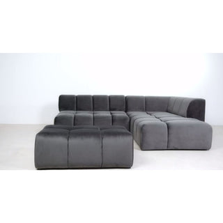 Stool Belami Velvet Grey - DEKOR