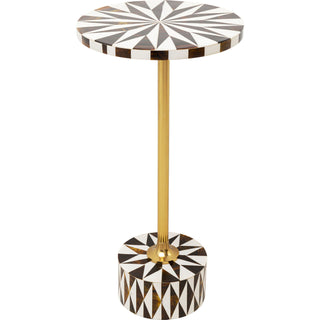 Side Table Domero Star Brown White Ø25cm - DEKOR