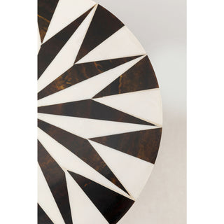 Side Table Domero Star Brown White Ø25cm - DEKOR