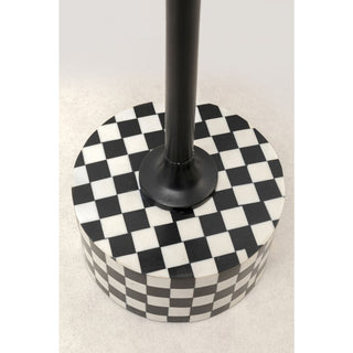 Side Table Domero Chess Black White Ø25cm - DEKOR