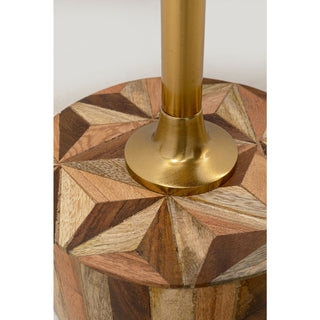 Side Table Domero Geo Brown Ø25cm - DEKOR