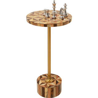 Side Table Domero Geo Brown Ø25cm - DEKOR