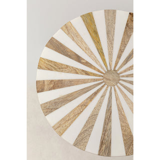 Side Table Domero Cirque Gold White Ø25cm - DEKOR
