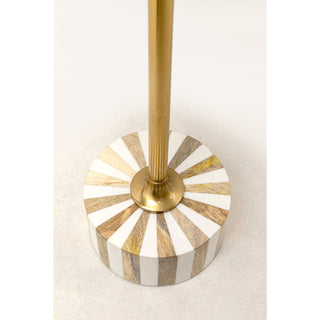 Side Table Domero Cirque Gold White Ø25cm - DEKOR