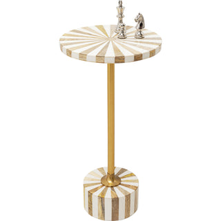 Side Table Domero Cirque Gold White Ø25cm - DEKOR