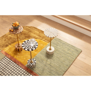 Side Table Domero Cirque Gold White Ø25cm - DEKOR