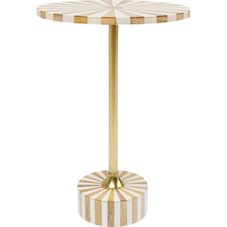 Side Table Domero Cirque Gold White Ø40cm - DEKOR