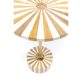 Side Table Domero Cirque Gold White Ø40cm - DEKOR