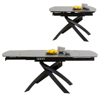 Extension Table Twist Black 120(30+30)x90cm - DEKOR