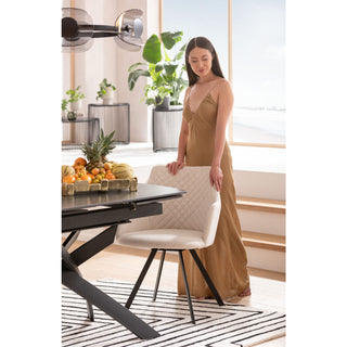 Extension Table Twist Black 120(30+30)x90cm - DEKOR