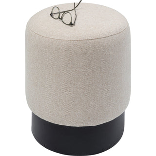 Stool Cherry Cream Black Ø36cm KARE MIAMI