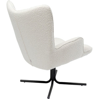 Swivel Armchair Oscar Boucle Cream - DEKOR