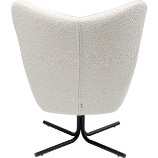 Swivel Armchair Oscar Boucle Cream - DEKOR