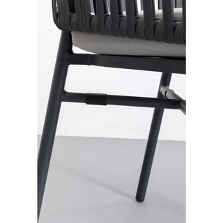 Chair with Armrest Santanyi Dark Grey KARE MIAMI