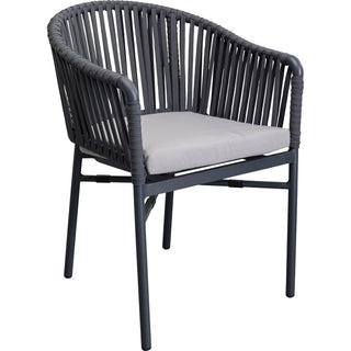 Chair with Armrest Santanyi Dark Grey KARE MIAMI