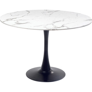 Table Schickeria Marble White Black Ø110cm - DEKOR