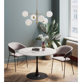 Table Schickeria Marble White Black Ø110cm - DEKOR