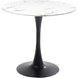 Table Schickeria Marble White Black Ø80cm - DEKOR