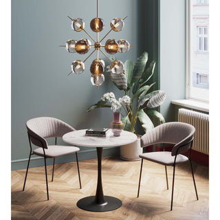 Table Schickeria Marble White Black Ø80cm - DEKOR