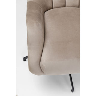 Swivel Armchair Bellissima Velvet Beige KARE MIAMI