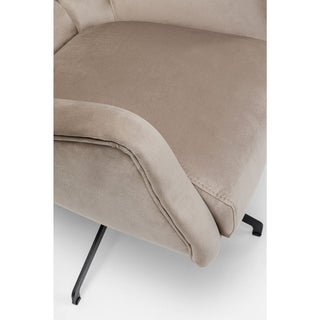 Swivel Armchair Bellissima Velvet Beige KARE MIAMI
