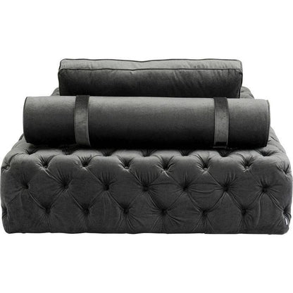 Lounger Bottone Velvet Grey - JULIA VENCE STORE