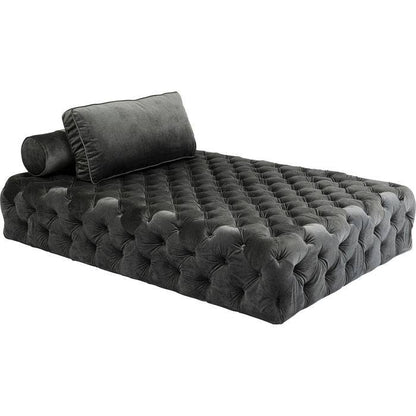 Lounger Bottone Velvet Grey - JULIA VENCE STORE