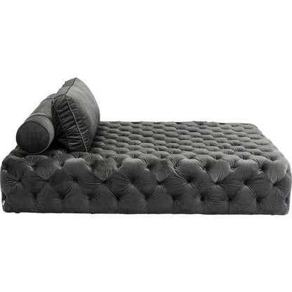 Lounger Bottone Velvet Grey - JULIA VENCE STORE