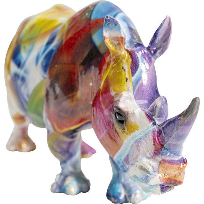 Colorful Rhino Figurine