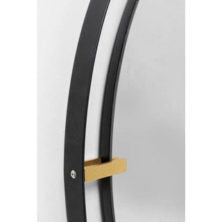 Round Mirror Black Gold Frame 