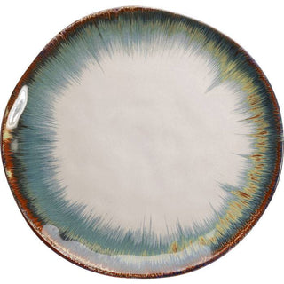 Plate Organic White Blue ‚àö√≤26 - JULIA VENCE STORE