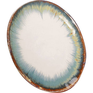 Plate Organic White Blue ‚àö√≤26 - JULIA VENCE STORE