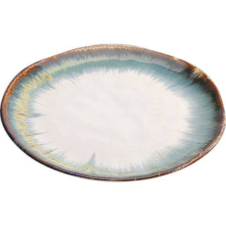 Plate Organic White Blue ‚àö√≤26 - JULIA VENCE STORE