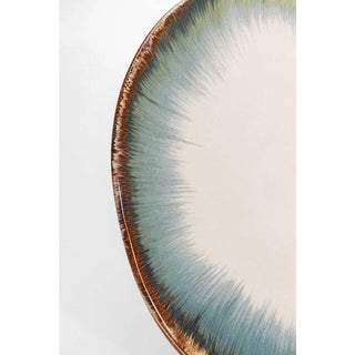 Plate Organic White Blue ‚àö√≤26 - JULIA VENCE STORE