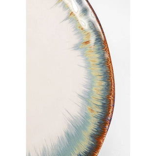 Plate Organic White Blue ‚àö√≤26 - JULIA VENCE STORE