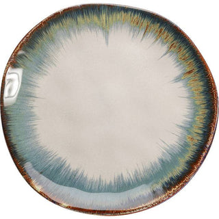 Plate Organic White Blue  ‚àö√≤20 - JULIA VENCE STORE