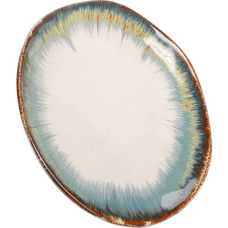 Plate Organic White Blue  ‚àö√≤20 - JULIA VENCE STORE