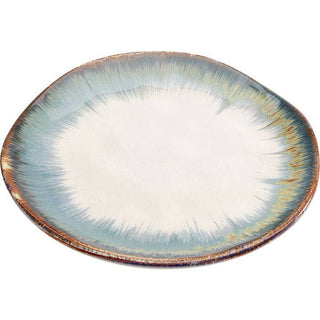 Plate Organic White Blue  ‚àö√≤20 - JULIA VENCE STORE