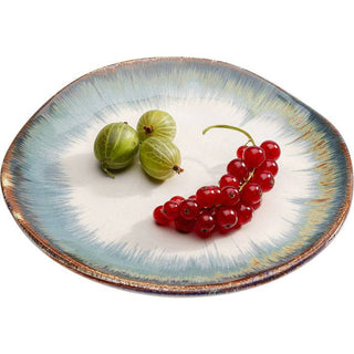 Plate Organic White Blue  ‚àö√≤20 - JULIA VENCE STORE