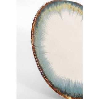 Plate Organic White Blue  ‚àö√≤20 - JULIA VENCE STORE
