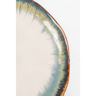 Plate Organic White Blue  ‚àö√≤20 - JULIA VENCE STORE