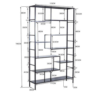 Shelf Loft Black 195x115 - JULIA VENCE STORE
