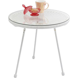 Side Table Acapulco White - JULIA VENCE STORE