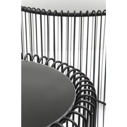 Side Table Wire Black (2/Set) Ø44cm - JULIA VENCE STORE