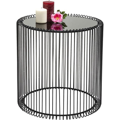 Side Table Wire Black (2/Set) Ø44cm - JULIA VENCE STORE